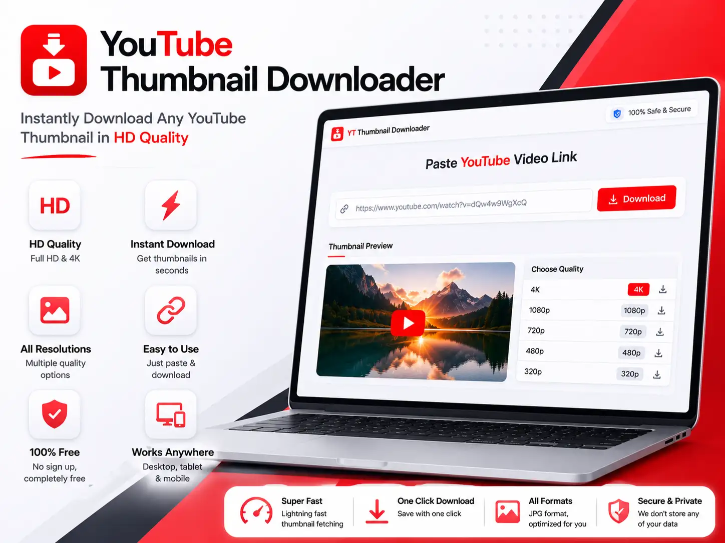 YouTube Thumbnail Downloader – Instant HD Thumbnail Saver